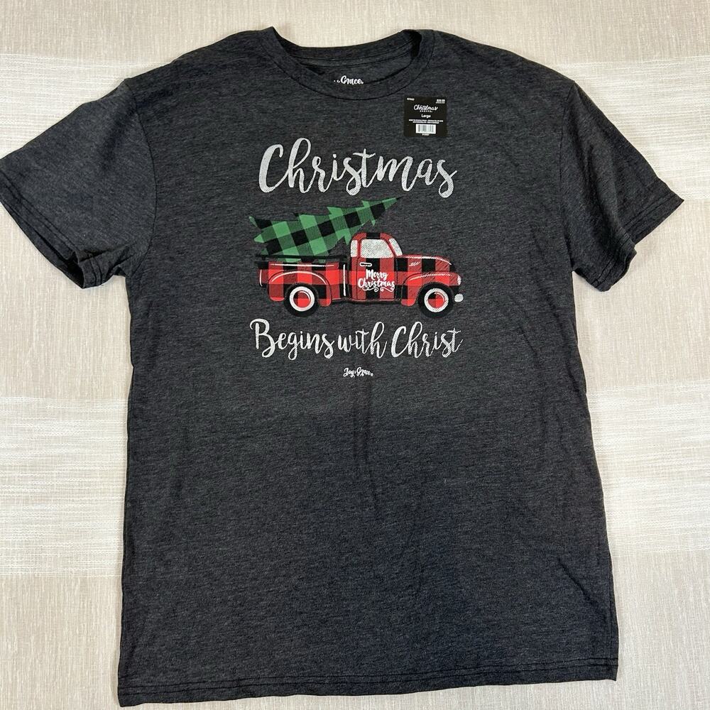 NWT Christmas Begins With Christ T-Shirt - Size Large‎ - New L